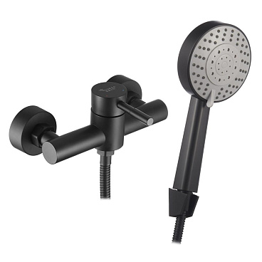 Смеситель без излива Corsa Deco AS черный с лейкой однорычажный (FSHASB)