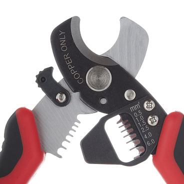 Ножницы кабельные 165 мм КВТ MC-04 для резки и зачистки проводов 0,5-4 кв.мм (60948)