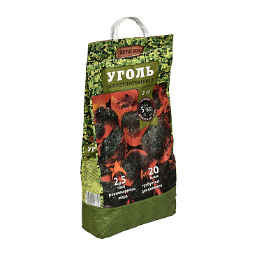 Уголь древесный березовый Boyscout 2,1 кг 2,5 л