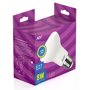 Лампа светодиодная Rev E27 2700К 8 Вт 640 Лм 180-240 В рефлектор R63 матовая