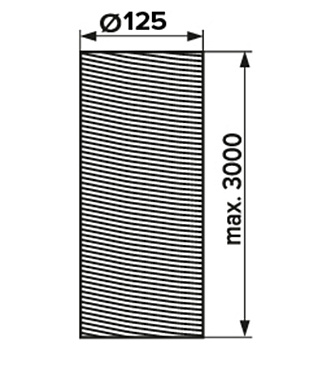 Воздуховод гибкий гофрированный Era алюминиевый d125 мм 3 м