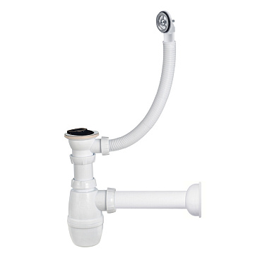 Сифон для раковины Wirquin Минор 1 1/2х40 мм с выпуском 40 мм с соединением 40 мм белый (30987192)