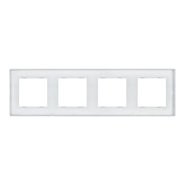 Рамка Simon 24 Harmonie четырехместная алюминий (2400640-033)