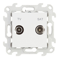 Розетка телевизионная Simon 24 Harmonie встраиваемая белая TV/ SAT (2410487-030)