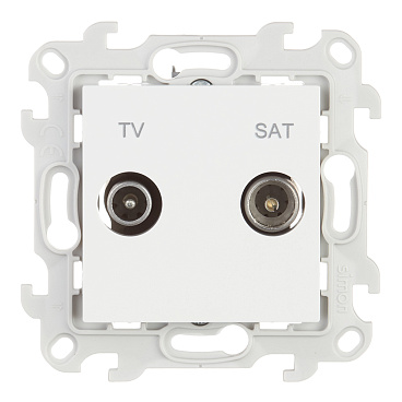 Розетка телевизионная Simon 24 Harmonie встраиваемая белая TV/ SAT (2410487-030)