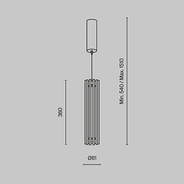 Подвесной светильник Maytoni MOD410PL-L12BS3K