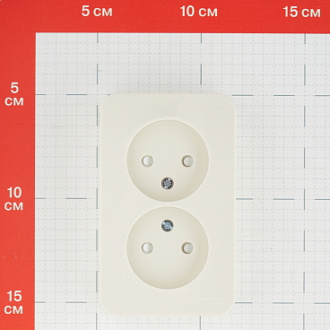 Розетка Systeme Electric Blanca накладная бежевая со шторками (BLNRA001217)