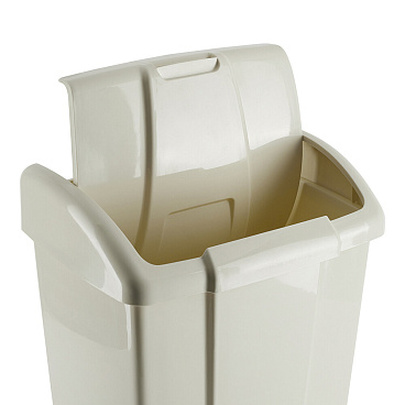 Контейнер для мусора Martika Форте с крышкой 13 л пластик слоновая кость