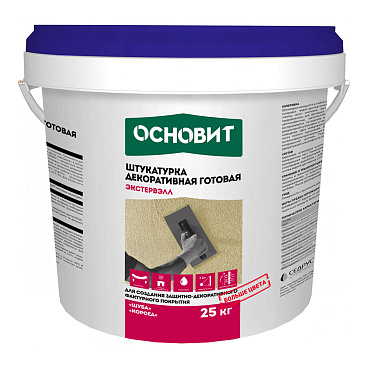 Штукатурка фасадная Основит Экстервэл OSl-2.0 WK силиконовая короед 2 мм белая 25 кг