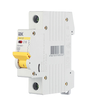 Автоматический выключатель модульный IEK Karat ВА 47-29 1P 16А тип C 4,5 кА 230/400 В (MVA20-1-016-C)