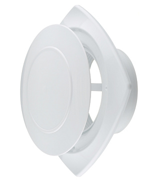 Анемостат вытяжной регулируемый Era с фланцем d125 мм белый