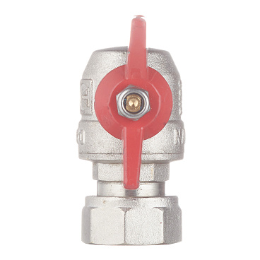 Кран шаровой латунный Valtec Base 3/4 ВР(г) х 3/4 НР(ш) бабочка с накидной гайкой угловой (VT.267.N.0505)