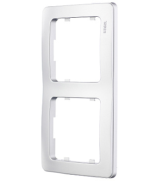 Рамка Hegel Master двухместная серебро (Р402-06)