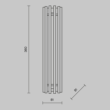 Настенный светильник (бра) Maytoni MOD410WL-L12BS3K