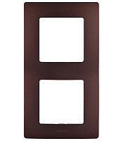 Рамка Legrand Etika двухместная какао (672572)