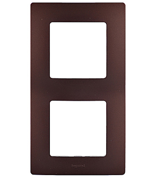 Рамка Legrand Etika двухместная какао (672572)