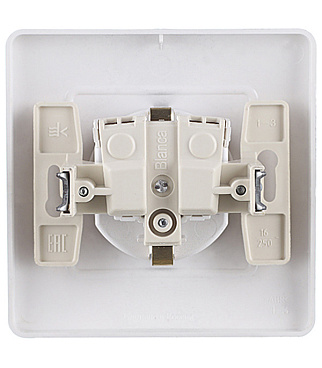 Розетка Systeme Electric Blanca встраиваемая алюминий со шторками (BLNRS001113)