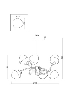 Люстра Freya FR8017PL-06MG