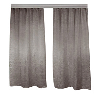 Штора тафта темно-серая 135х260 см Casa Conforte Тергалет (2 шт.) (6178691)