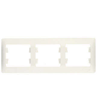 Рамка Systeme Electric Glossa трехместная белая (GSL000103)