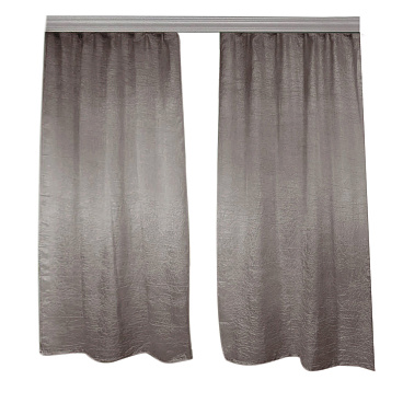 Штора тафта темно-серая 135х260 см Casa Conforte Тергалет (2 шт.) (6178691)
