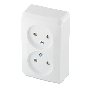 Розетка Systeme Electric Этюд накладная белая со шторками (PA16-006B)