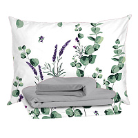 Комплект постельного белья Евро тенсель Mona Liza Chloe зеленый с простыней 240х260 см