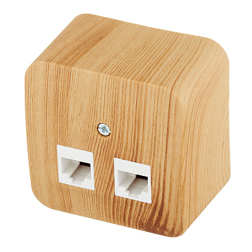 Розетка компьютерная Systeme Electric Blanca накладная ясень 2хRJ45 (BLNIA045455)