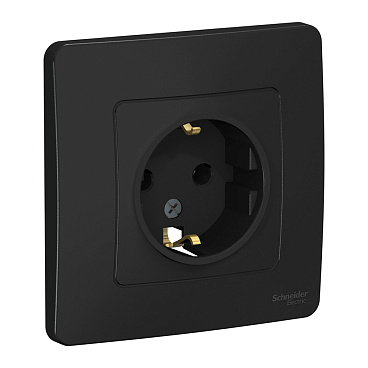 Розетка Systeme Electric Blanca встраиваемая антрацит (BLNRS001016)