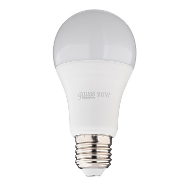Лампа светодиодная Gauss E27 4100К 20 Вт 1600 Лм 180-240 В груша A60 матовая