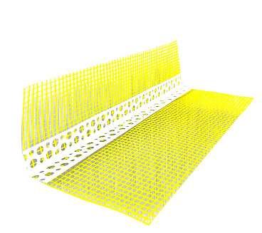 Профиль углозащитный пластиковый с сеткой 100х150 мм 2,5 м