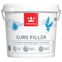 Шпатлевка Tikkurila/Tikkivala Euro Filler влагостойкая 5 л