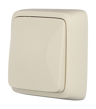 Выключатель Hegel Alfa одноклавишный накладной слоновая кость (ВА10-113-01)