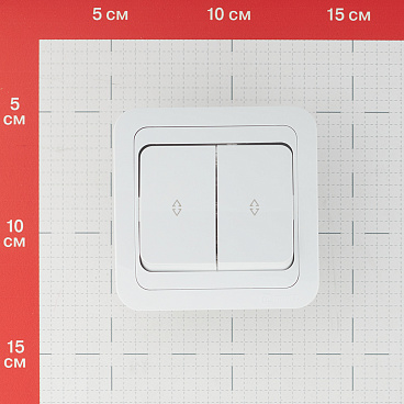 Переключатель Makel Mimoza двухклавишный встраиваемый белый (12026)