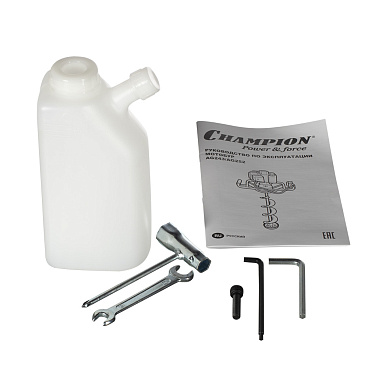 Мотобур со шнеком Champion AG243 d150 мм 1250 Вт (AG243)