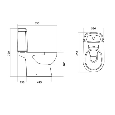 Унитаз-компакт Santek Остин с горизонтальным выпуском с сиденьем дюропласт микролифт белый (1.WH30.2.419)