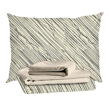 Комплект постельного белья 2-спальный тенсель Mona Liza Mark серый с простыней 215х240 см