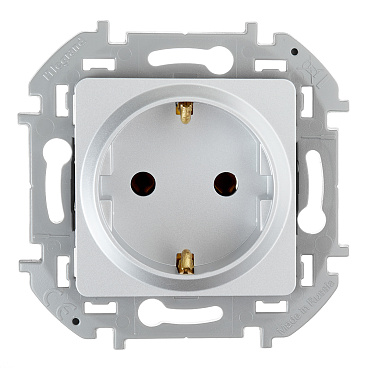 Розетка Legrand Inspiria встраиваемая алюминий (673722)
