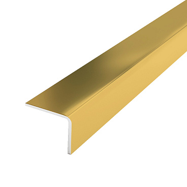 Уголок для плитки полированный прямой наружный нержавеющая сталь 2700х10х10 мм золото зеркальное