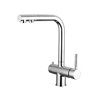 Смеситель для кухни Tokito Aisai хром с вытяжной лейкой с подключением к фильтру однорычажный (TOK-AIS-1021)