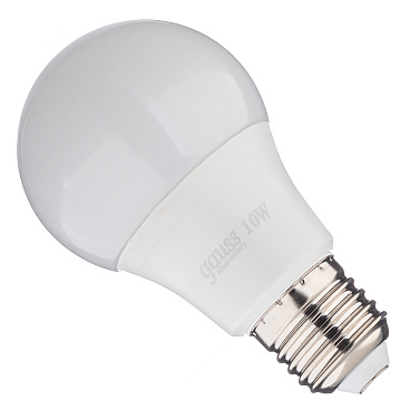 Лампа светодиодная Gauss E27 6500К 10 Вт 950 Лм 180-240 В груша A60 матовая