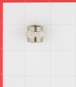 Ниппель Valtec 1 НР(ш) х 1 НР(ш) латунный (VTr.582.N.0006)