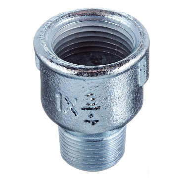 Муфта переходная Gebo Platinum (246-26V) 1 ВР(г) х 3/4 НР(ш) чугунная оцинкованная