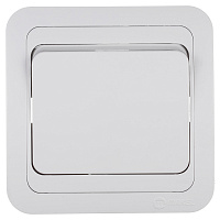 Выключатель Makel Mimoza одноклавишный встраиваемый белый (12001)