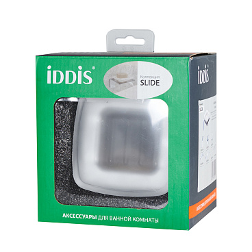 Мыльница для ванной Iddis Slide с держателем стекло матовое/сталь хром (SLISCG0i42)