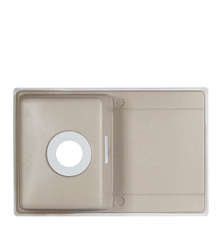 Мойка для кухни Granula Standart 76х50х20 см врезная с крылом кварц бежевая