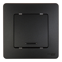 Выключатель Systeme Electric Blanca одноклавишный встраиваемый антрацит с подсветкой (BLNVS010116)