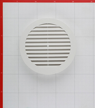 Решетка вентиляционная пластиковая наружная Era РКН d161 мм с фланцем d125 мм белая