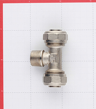 Тройник 26 обж(ц) х 3/4 НР(ш) х 26 обж(ц)