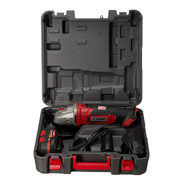 Шлифмашина угловая аккумуляторная Зубр УШМ-18-125-41 18 В 4Ач Li-Ion d125 мм 1 АКБ и ЗУ